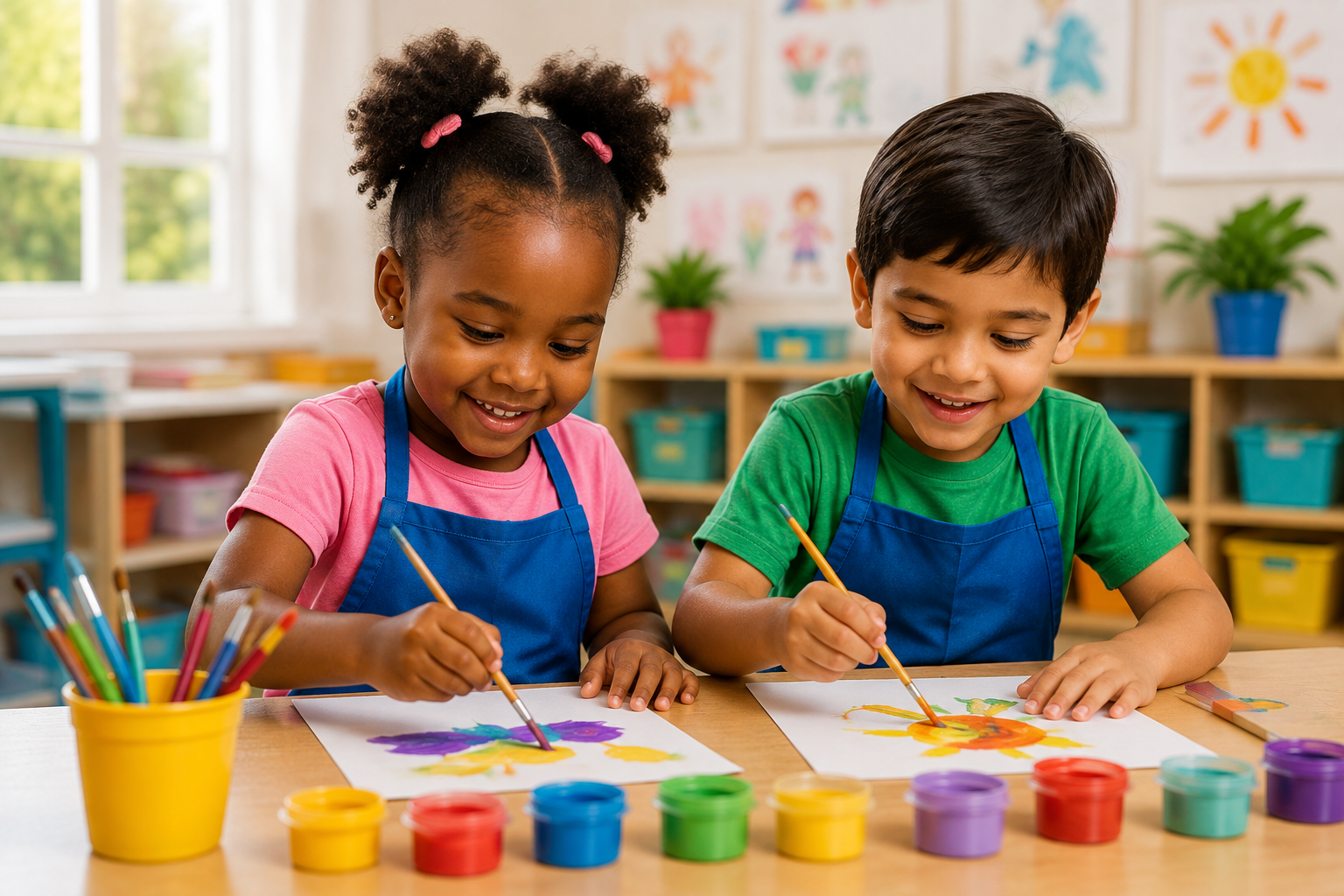 Temporary illustration representing creative art activities at daycare
